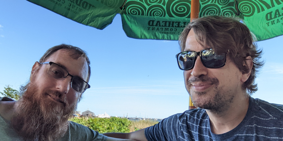 Michael and Robb right after Michael said yes.